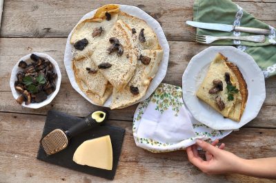 Crêpes ai funghi champignon