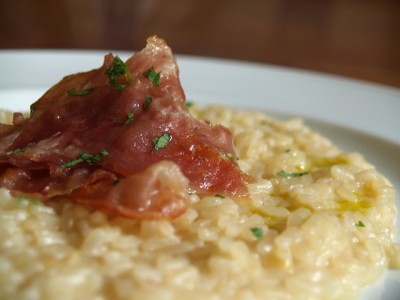 Risotto speck e robiola