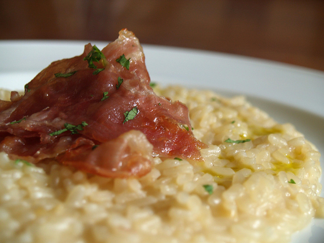 Risotto speck e robiola