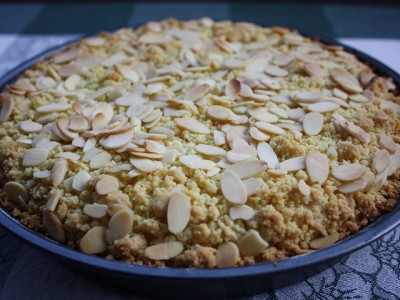 Torta sbricolata di mandorle e ricotta