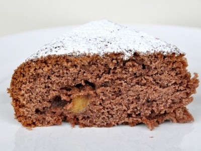 Torta pesche e cioccolato