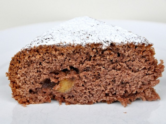 Torta pesche e cioccolato