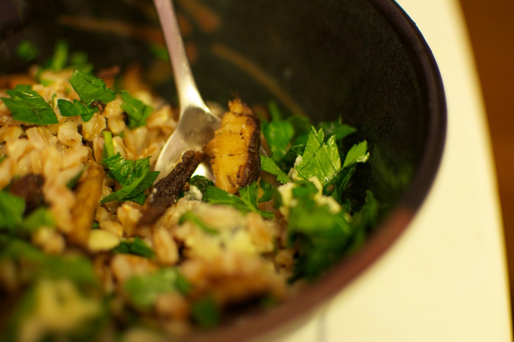 Risotto di farro con carciofi