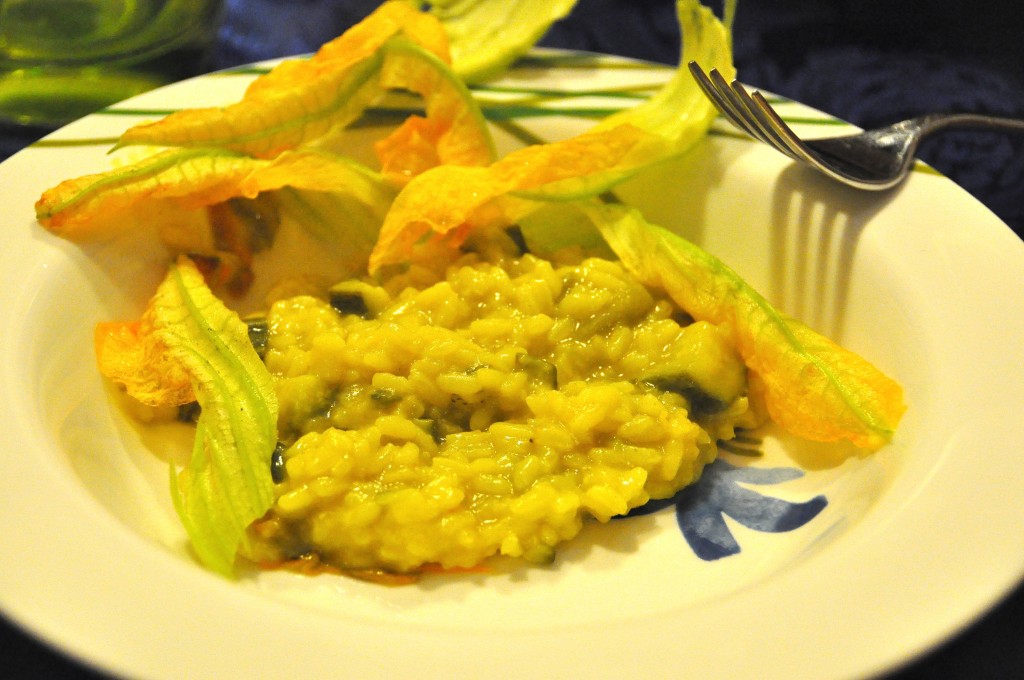 Risotto allo zafferano e zucchine