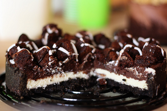 Cheesecake al triplo cioccolato