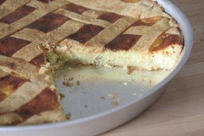 Pastiera napoletana con crema pasticcera