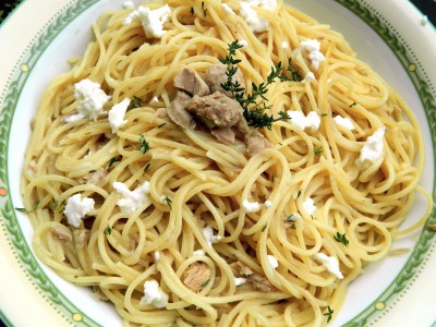 Pasta al tonno con mozzarella