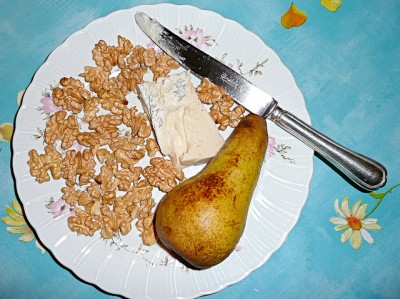 Risotto con gorgonzola, noci e pere