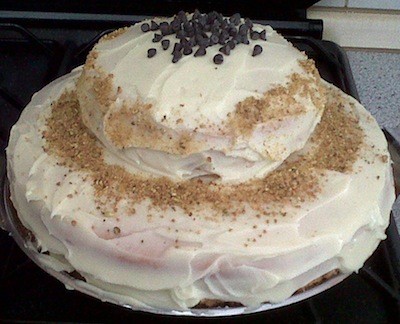 Torta farcita con crema al mascarpone