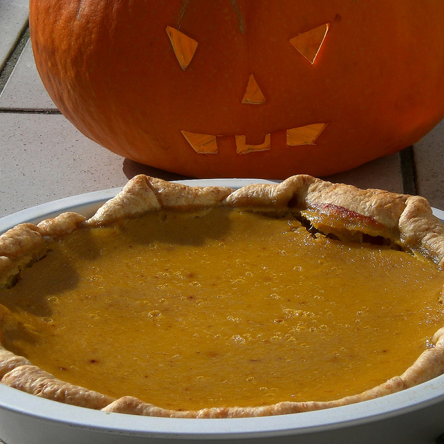 Torta salata con zucca e porri