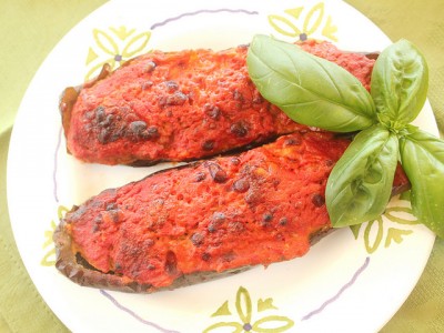 Melanzane ripiene di carne