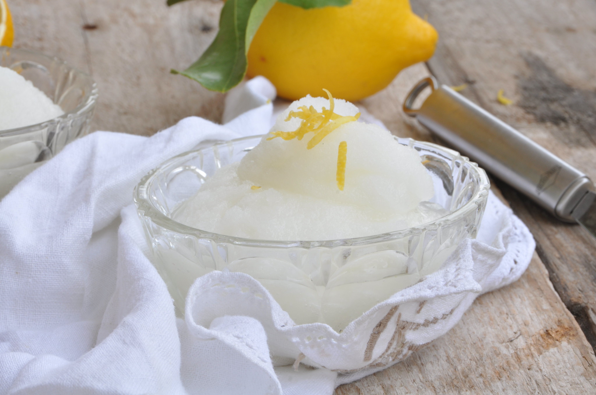 sorbetto al limone bimby
