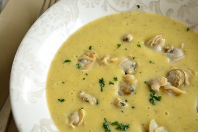 Zuppa di vongole e patate