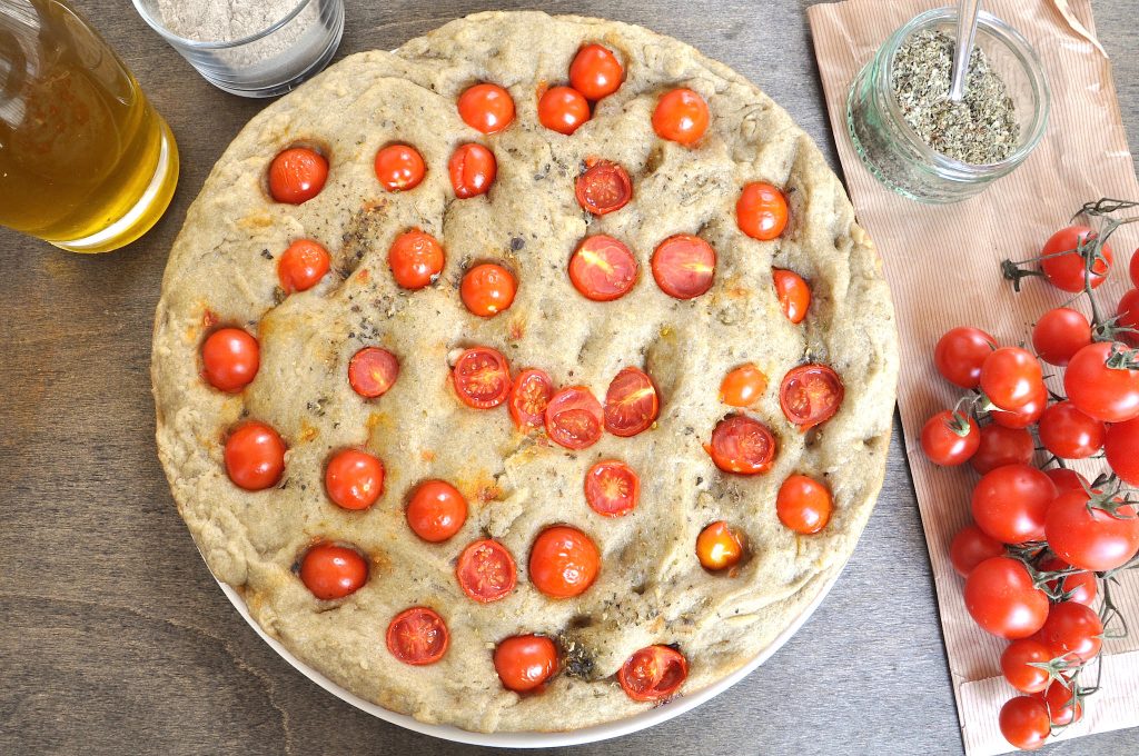 Focaccia pugliese di grano arso