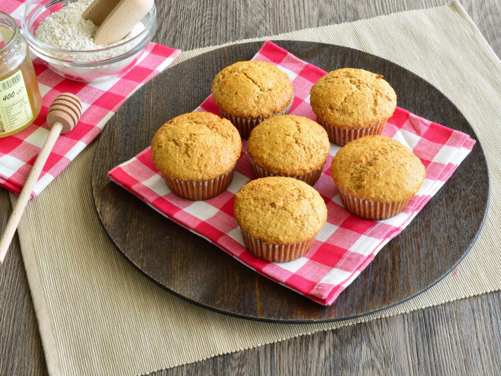 Muffin con farina integrale e miele