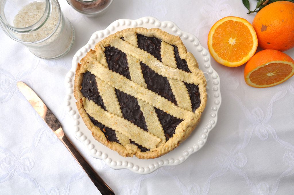 Pastiera di riso e ricotta al cacao