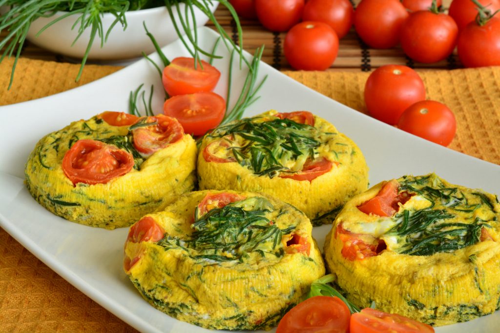 Frittata agretti e pomodorini