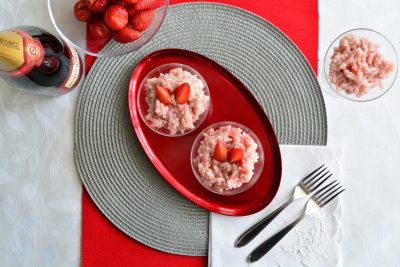 Risotto champagne e fragole