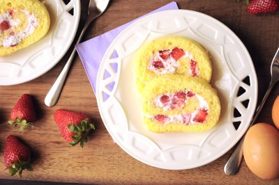 Rotolo fragole e panna