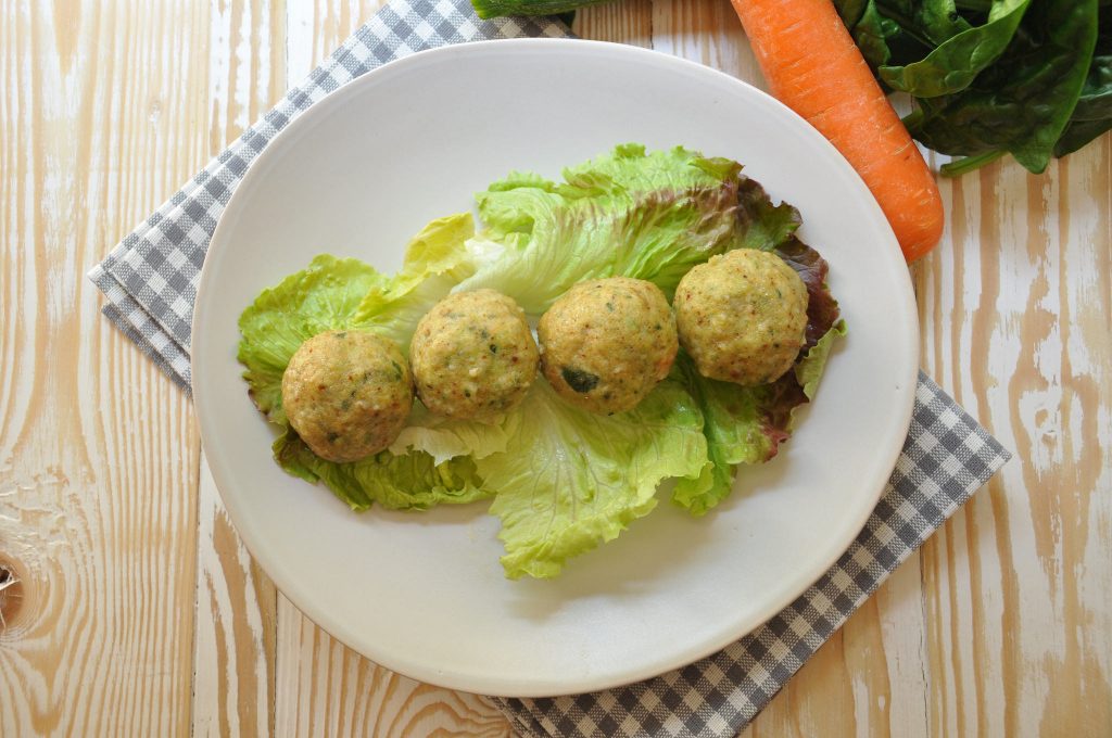 Polpette di pollo e verdure