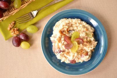 Risotto uva e gorgonzola