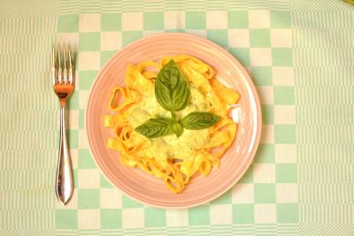 Tagliatelle di crepes alle zucchine