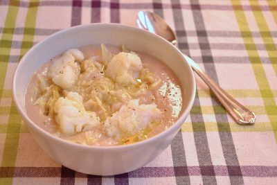 Baccalà con fagioli cannellini e verza