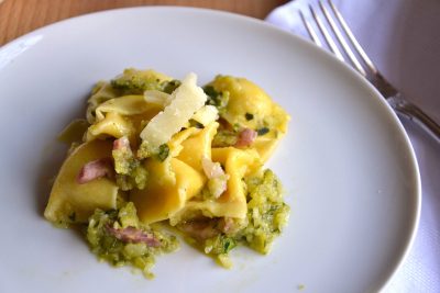 Ravioli alla carbonara