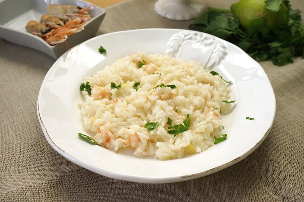 Risotto scampi e limone