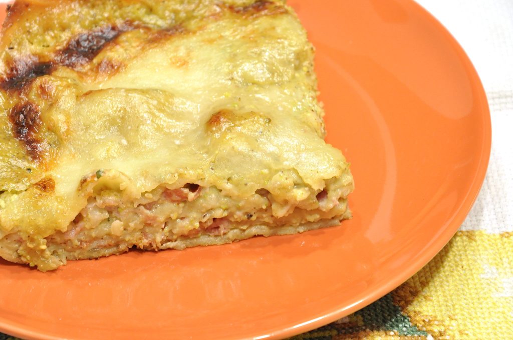 Lasagne pistacchio e speck