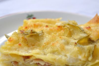 Lasagne con carciofi