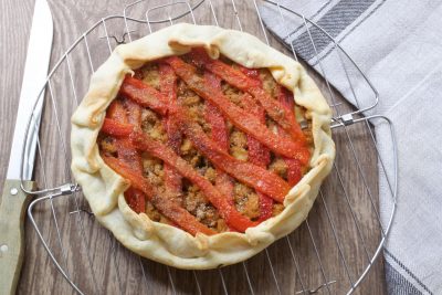 Torta rustica peperoni e tonno