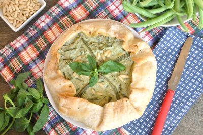 Torta salata ricotta e fagiolini