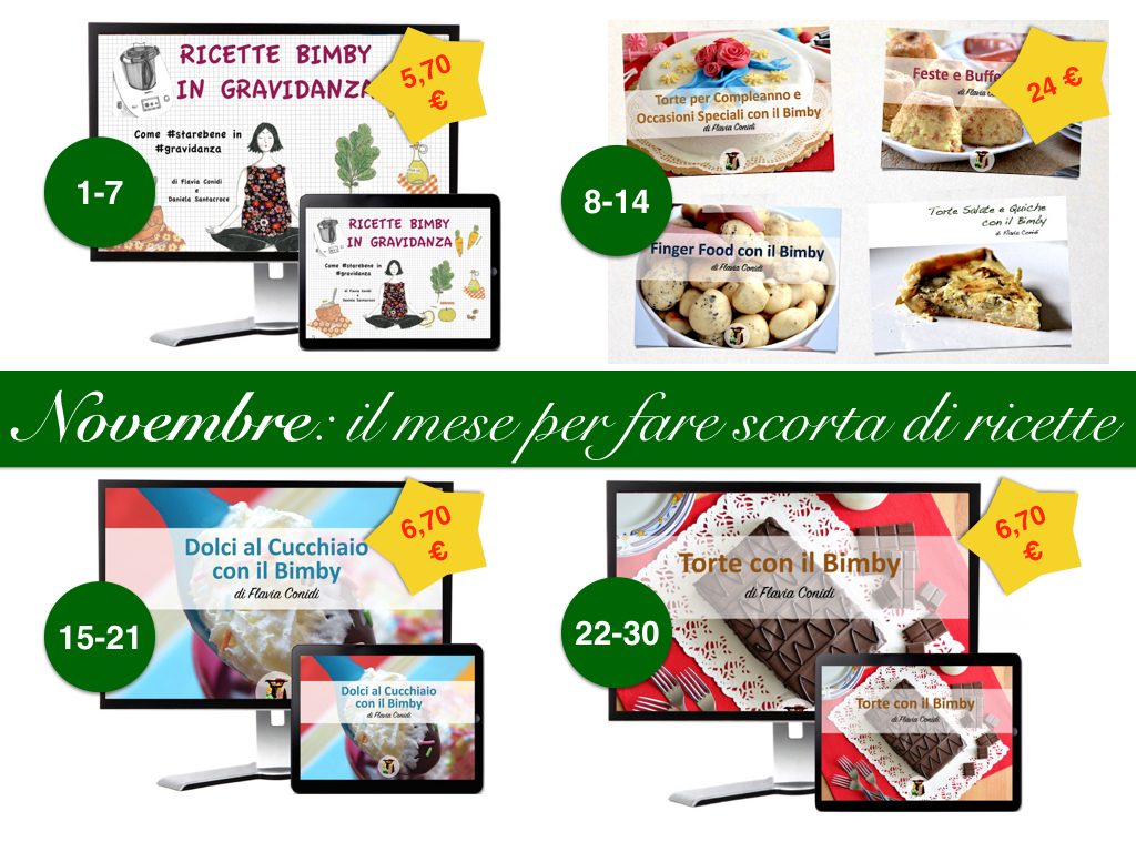 Novembre: 4 settimane per 4 ricettari eBook