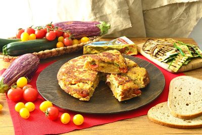 Torta di pane salata in padella