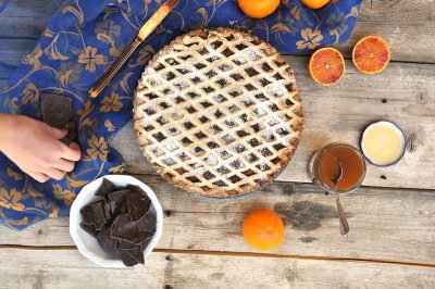 Crostata con marmellata di arance e cioccolato Bimby