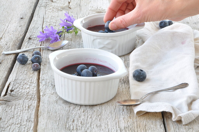 budino ai mirtilli vegan