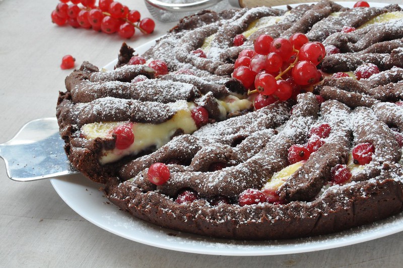 Crostata al cioccolato e ribes rosso Bimby