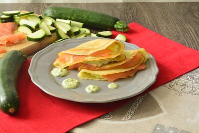 Crepes salmone e zucchine Bimby