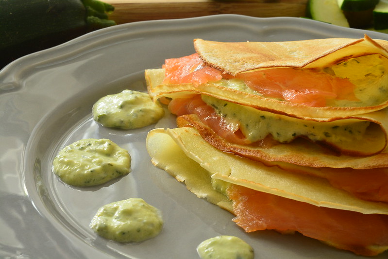 Crepes salmone e zucchine Bimby: passo 1