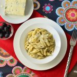 Pasta alla cenere Bimby con gorgonzola e olive nere