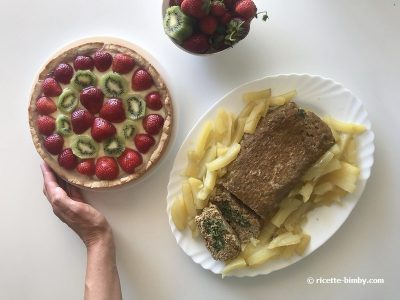 Polpettone ripieno con patate e crostata alla frutta – Menu Bimby Friend