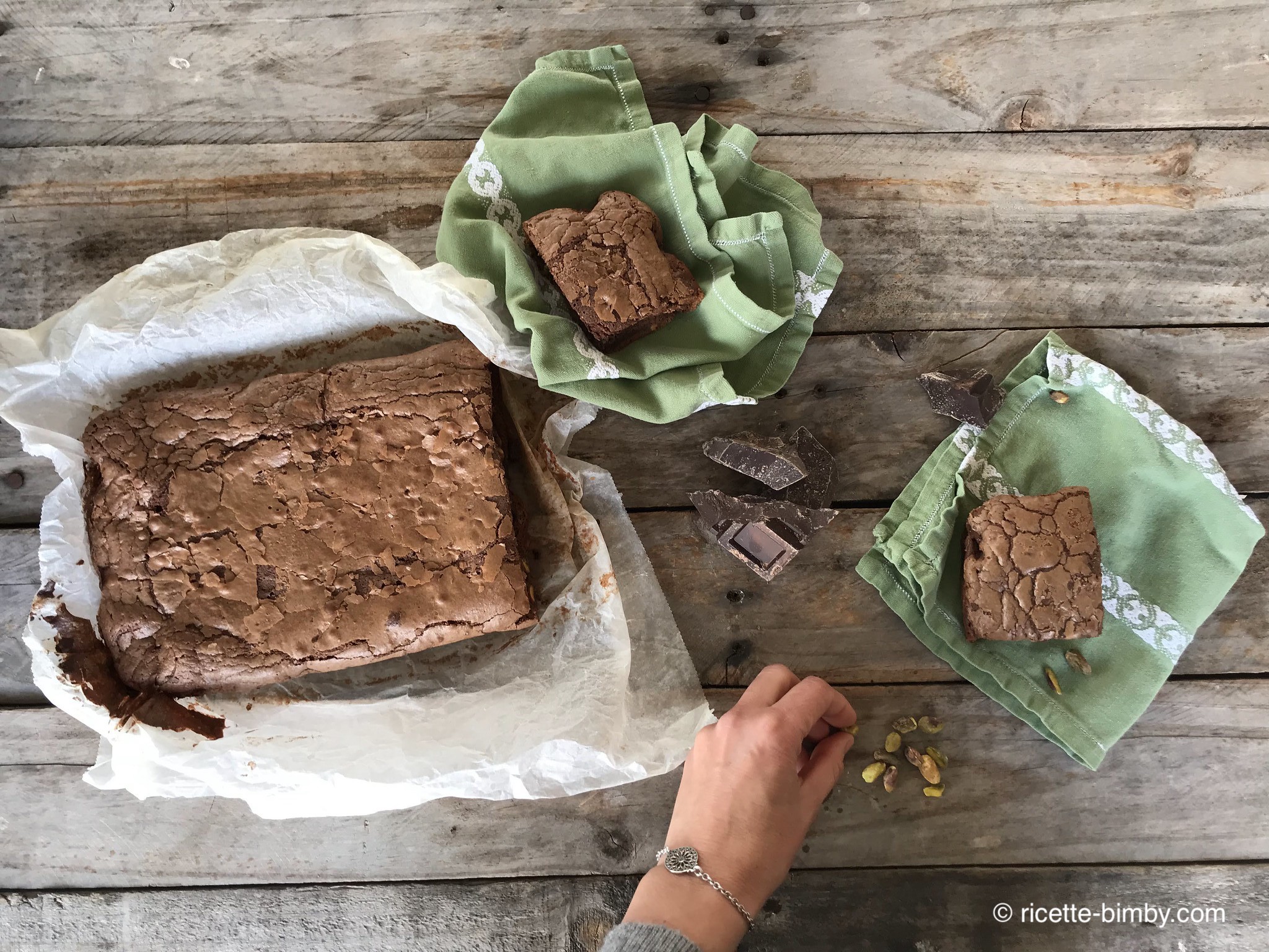 Brownies pistacchio cioccolato Bimby