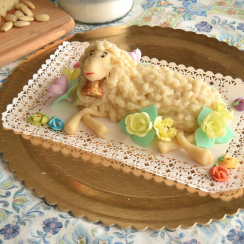 Agnello di pasta di mandorle Bimby