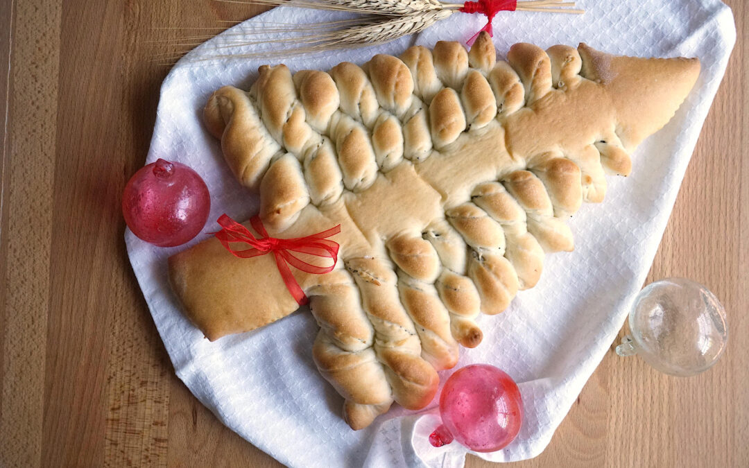 Pane a forma di albero di Natale
