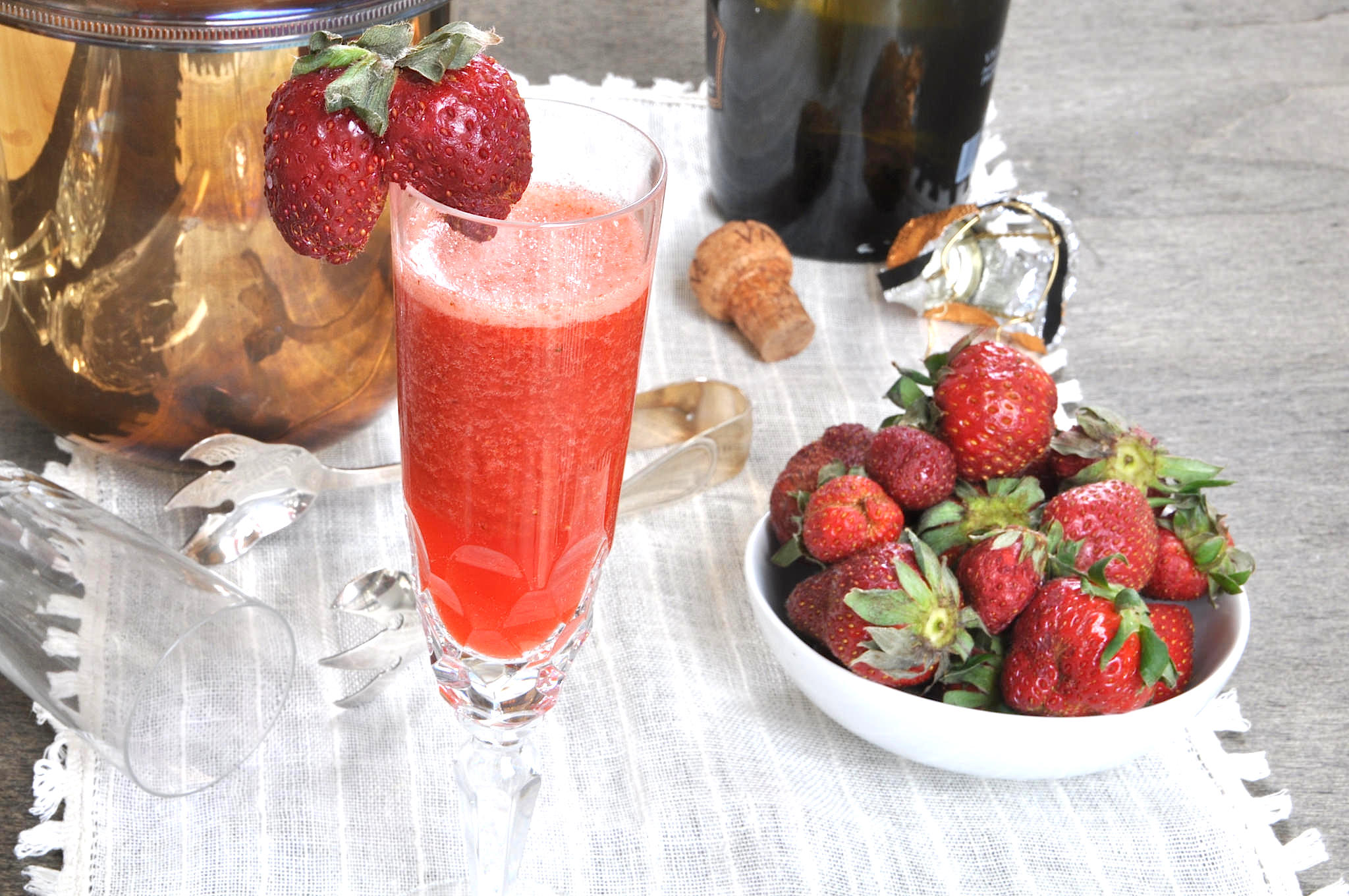 Rossini Cocktail. Aperitivo fragole e prosecco Bimby