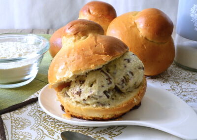Brioche per gelato senza uova
