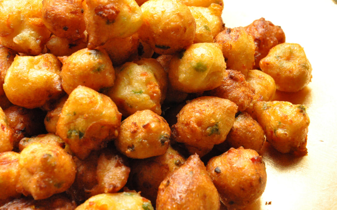 Castagnole salate con verdure