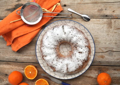Ciambella all’arancia sofficissima senza glutine e senza lattosio