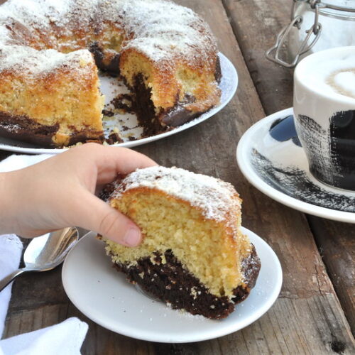 Ciambellone bianco e nero Bimby